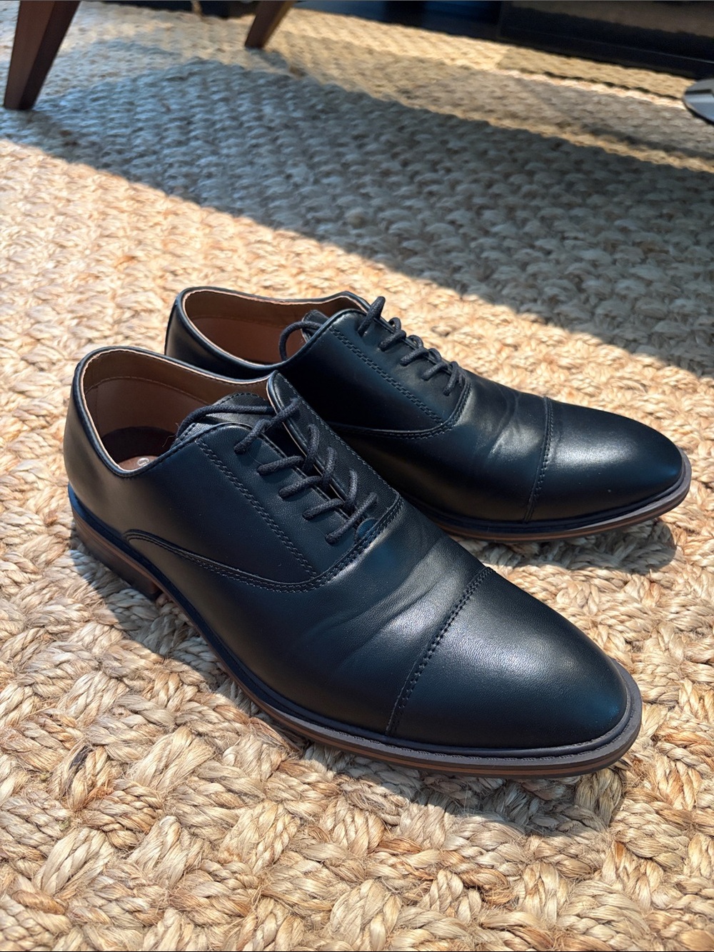 Goodfellow & Co Brandt Men’s Black Cap Toe Oxford Dress Shoes